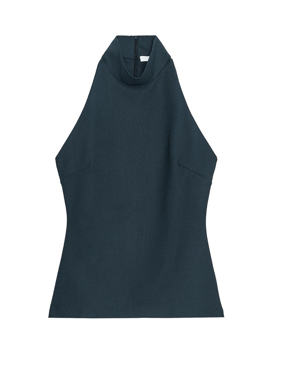 Zara Dark Teal Sleeveless Cowl Neck Sweater